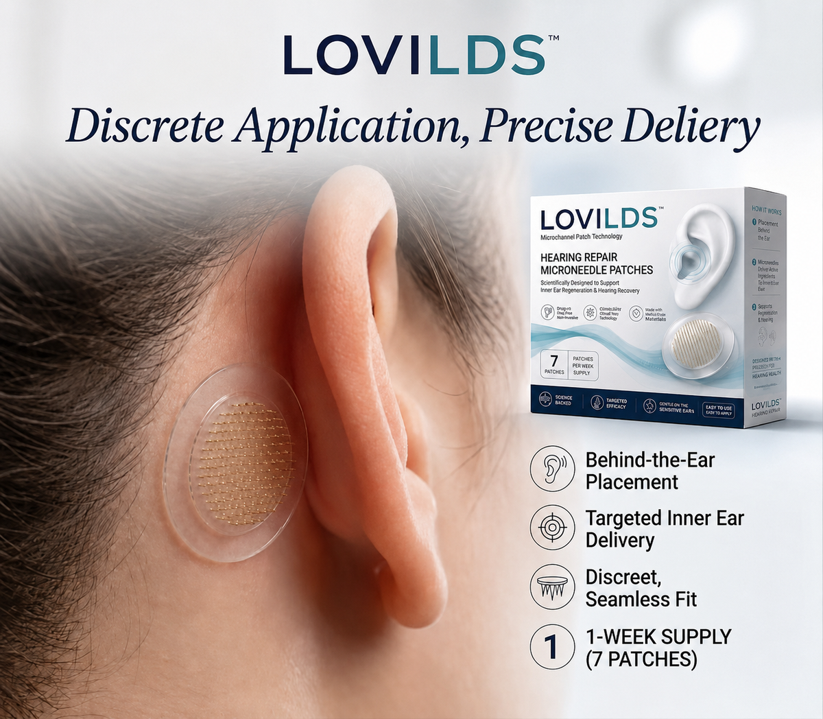 HEARING REPAIR MICRONEEDLE PATCHES ✅ Targets Hearing Loss, Tinnitus, Ear Infections, Balance Disorders, and Age-Related Ear Degeneration.