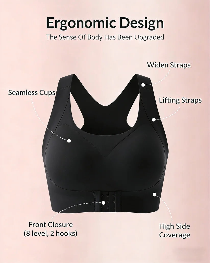 🔥LAST DAY PROMOTION - 50% OFF | LOVILDS Front Closure Cross-Back Wireless Posture Bra