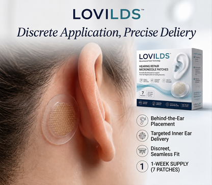 HEARING REPAIR MICRONEEDLE PATCHES ✅ Targets Hearing Loss, Tinnitus, Ear Infections, Balance Disorders, and Age-Related Ear Degeneration.