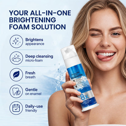 Niacinamide Foaming Whitening Toothpaste 8X - Fresh Breath Stain Removal Gentle Teeth Cleaning 100ml-D